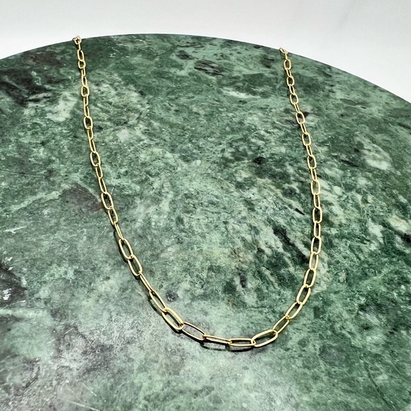 Dainty 14k Gold Filled Paperclip Chain - Picture 2 of 3